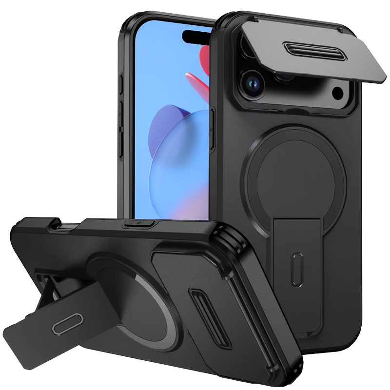 TEMU Phone Case - Heavy Shockproof Protector Hard Case With Stand For Iphone 18 Pro Max 17 Pro Pro Max