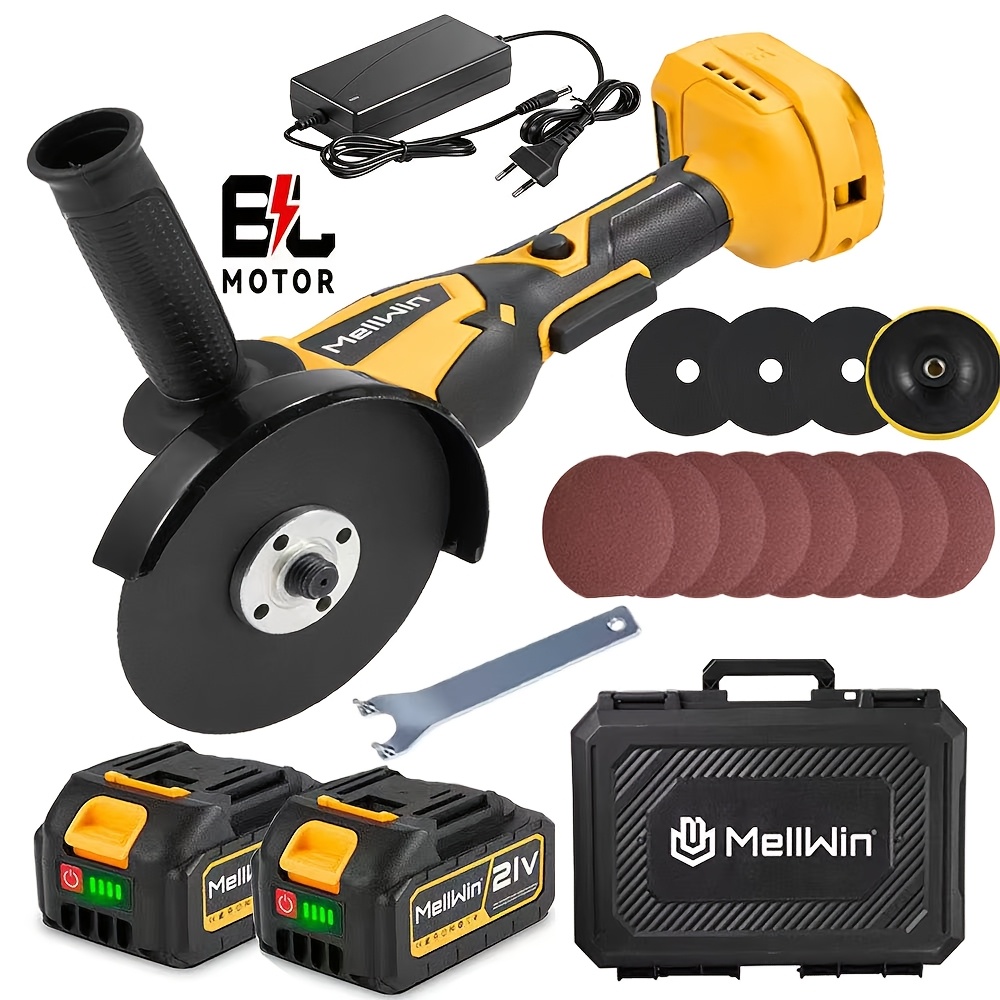 125mm Brushless Angle Grinder, 3-speed Adjustable Variable Grinder, Suitable For Home, Grinding And Polishing Power Tools