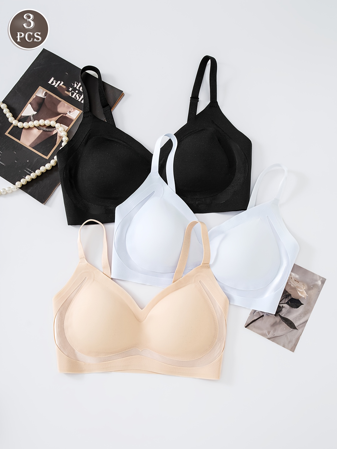 3pcs Women s Tank Top Bra for  : Spring, Summer, Fall, and Winter