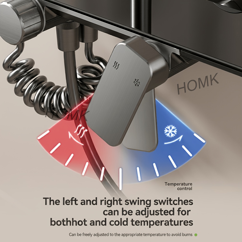 HOMK 4-In-1 Shower Panel System with Rainfall and Waterfall Outlets