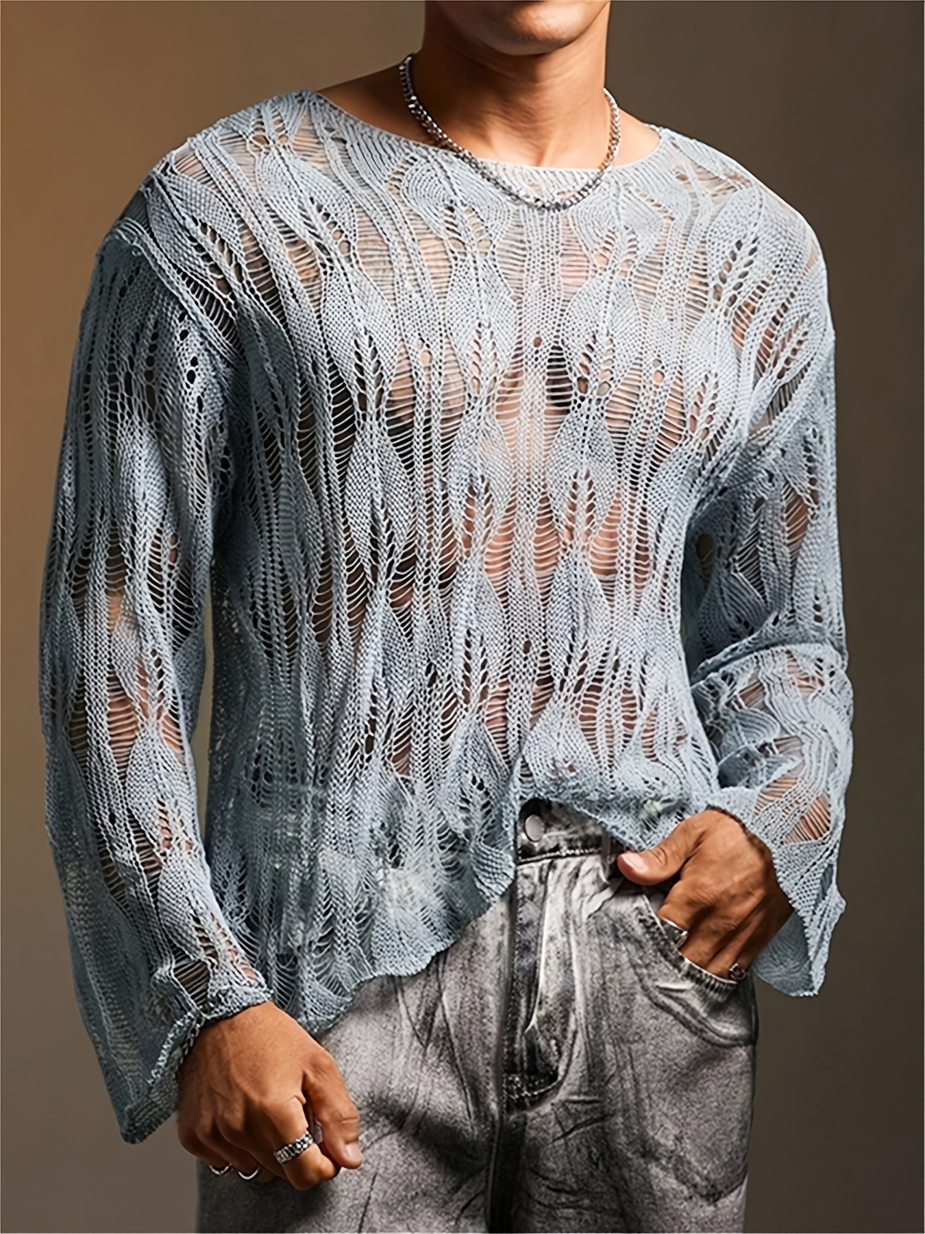 Men's Stylish Versatile Knitted Long-Sleeve Pullover