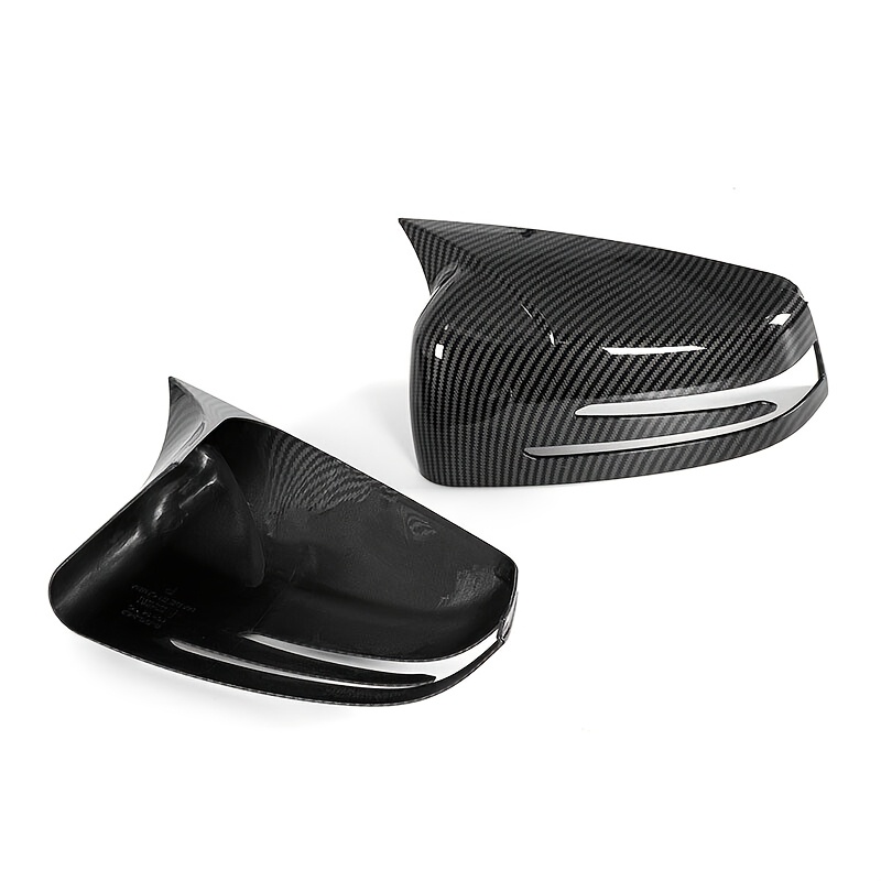E-shop Rückspiegelabdeckungen für Mercedes-Benz W204 E W212 W176 W246 CLS C218 GLA X156 ABS Carbon Fiber Glanzschwarz