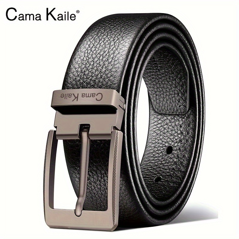 

1pc Men's Fashionable Cowhide Belt, Classic And Retro Design, Smooth Buckle, All-match, Simple And Brief Style, For Men Daily Life, Leisure Time Party Festival Work