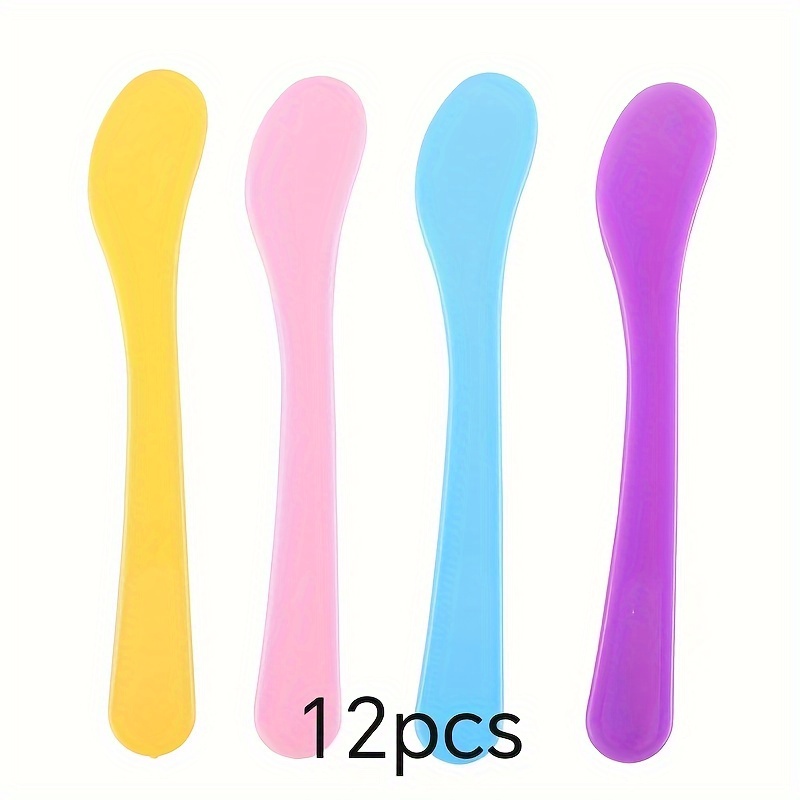 E-shop 12 Stück Farbrührstäbchen, Wiederverwendbar zum Mischen von Harz-Epoxidharz, Flüssigfarbe und Flüssigmalerei, 4 Farben (15cm/5.9 Zoll)