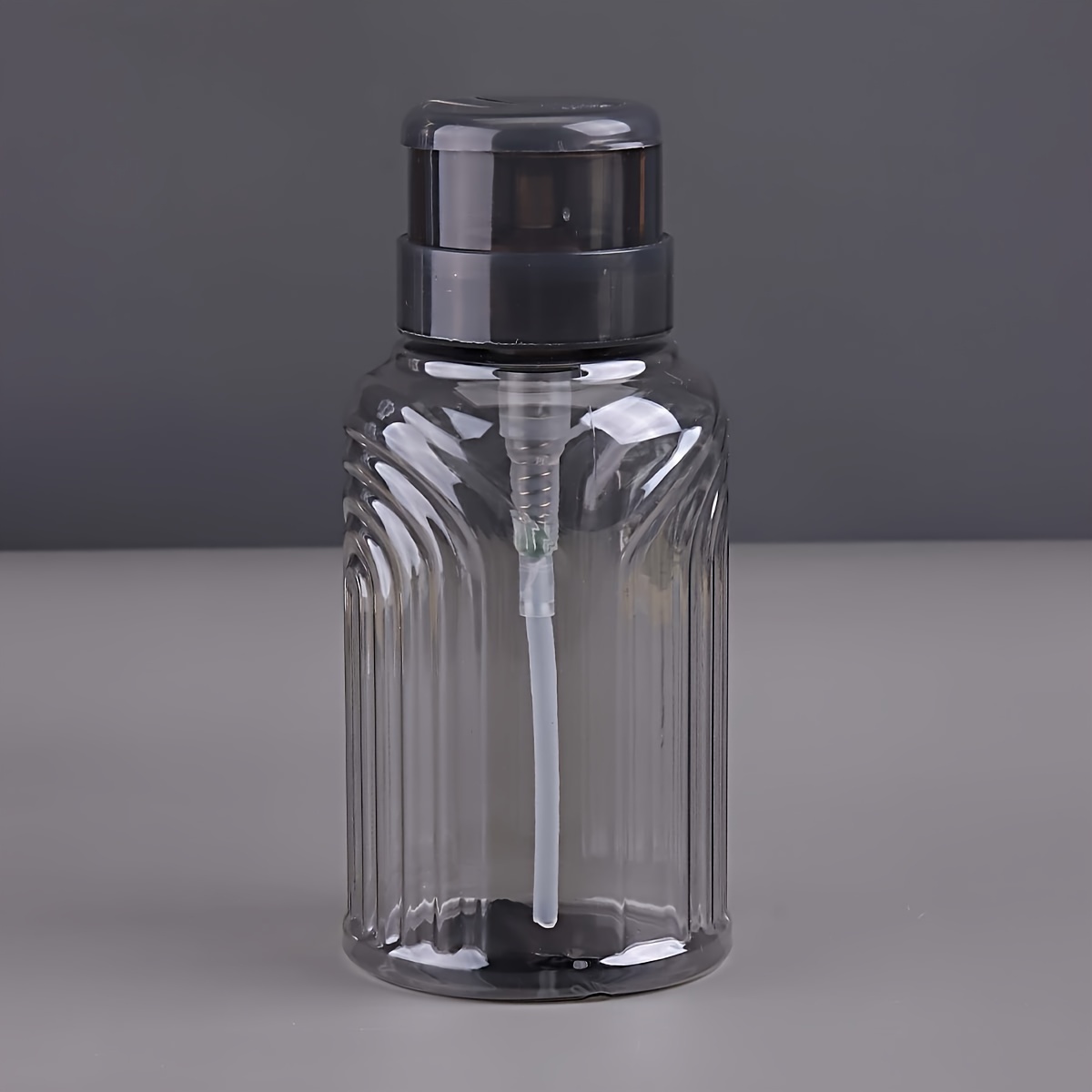 TEMU 300ml Transparent Press Nail Remover Bottle, Empty Pump Dispensing Bottle For Makeup Remover And Nail Remover Liquid Container Cleaning Nail