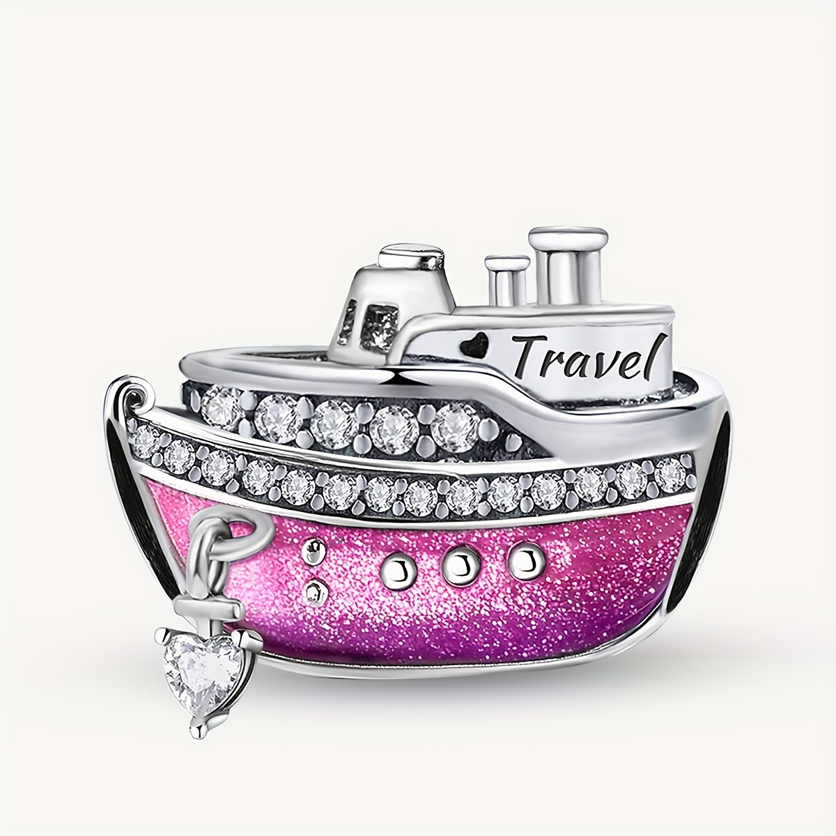 Image of A Bead For A Ship, 925 Silver-plated Beads Suitable For Bracelets And Bangles, Jewelry Making Additions Perfect As Gifts For Women On Birthdays, Valentine's Day, Mother's Day, And Christmas