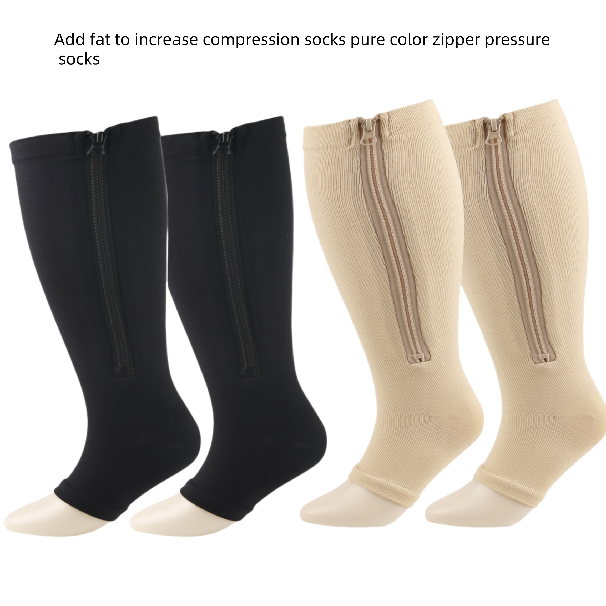 

Of Open-toed Fitness Running Cycling Socks, Fatten Up Socks, Pure Zipper Pressure Socks