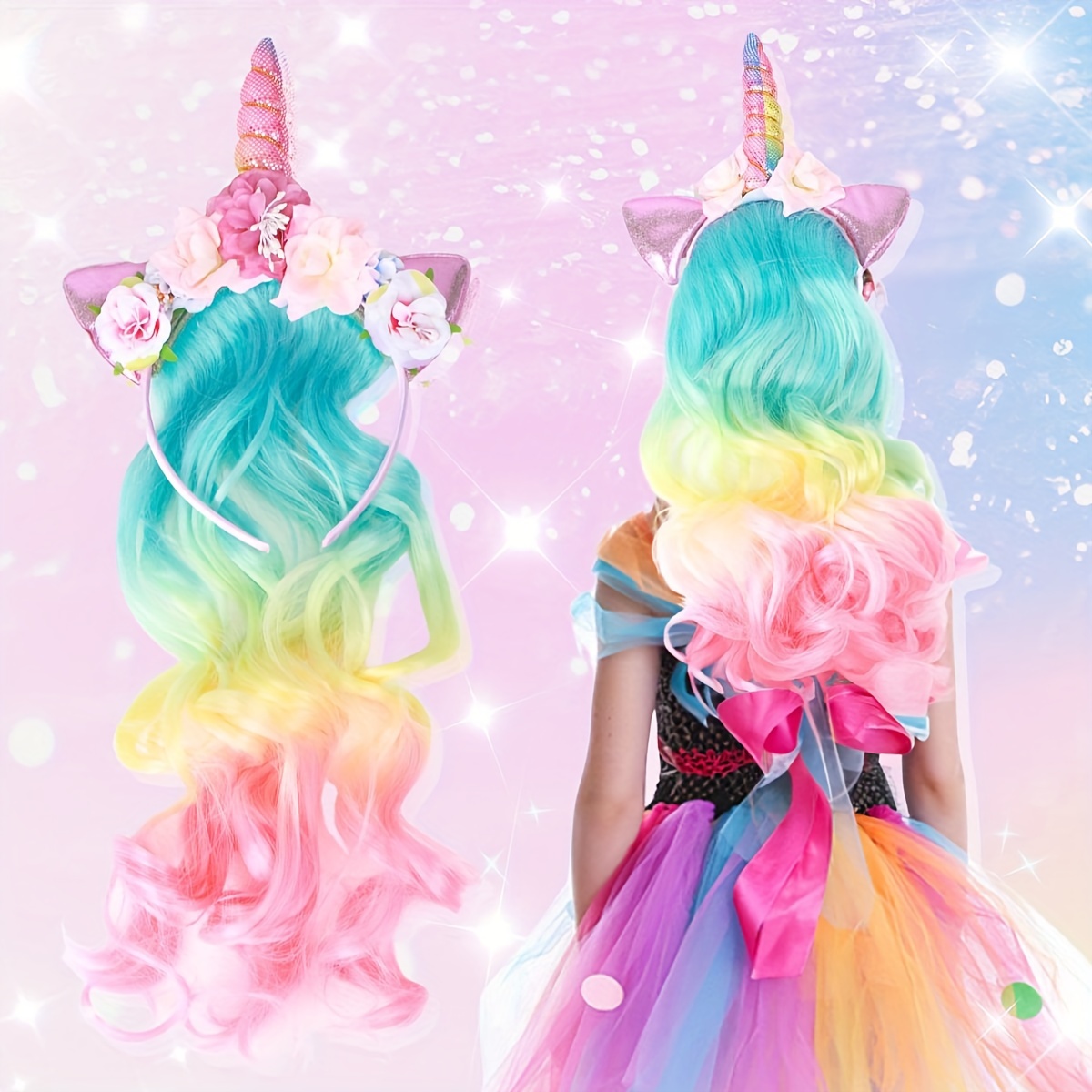 

Unicorn Hair Hoop Wig Hair Hoop Headwear