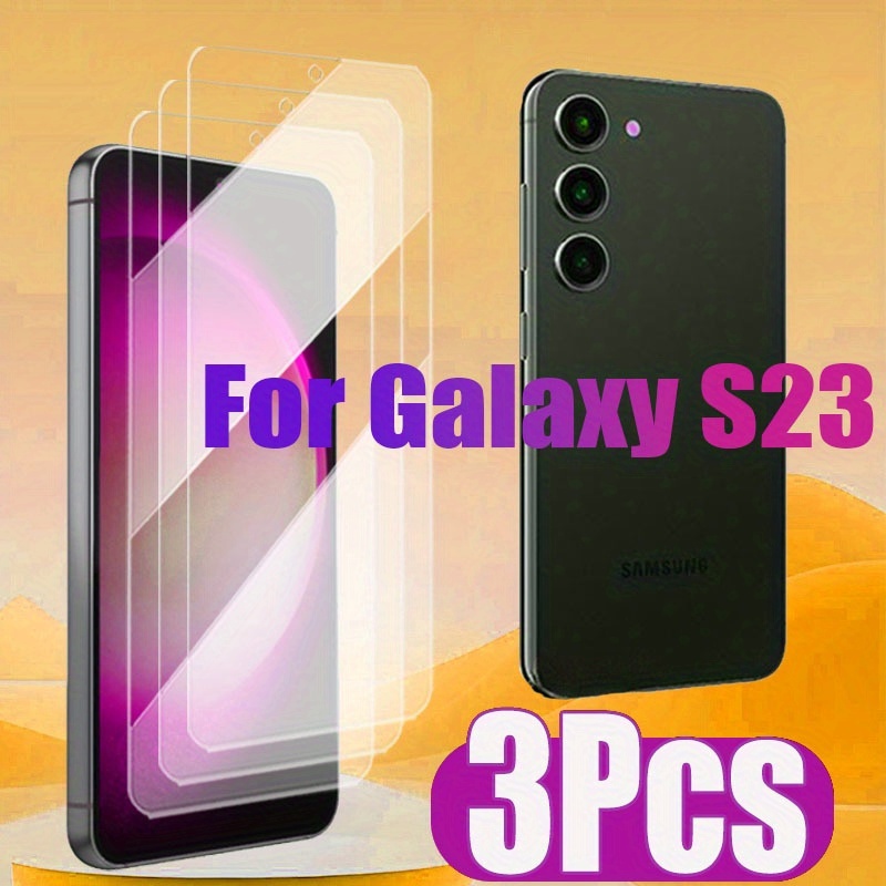 E-shop 3 Stück HD Einfach zu installierender Vollklebender Sicherheitsglas-Schutz für for Samsung Galaxy S23