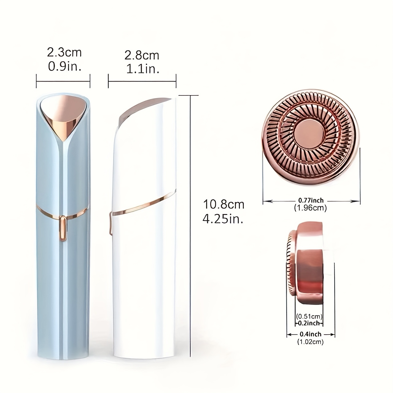 Rechargeable Electric Mini Lipstick Epilator For Women - Painless Hair Removal For Face, Bikini Line & Armpits, USB Charging, Stainless Steel Blades, Compact Design For On-the-Go Use, Beauty Tool | Best Gift