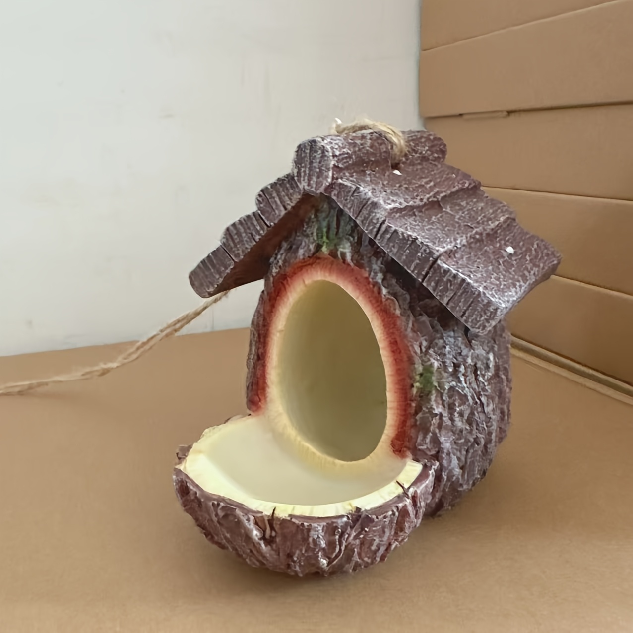 Image of Birdhouse Feeder Pendant, Courtyard Garden Balcony Feeding, Attracts Hummingbirds And , Outdoor Rainproof Feeder, Bird Enthusiast', Hanging Birdhouse