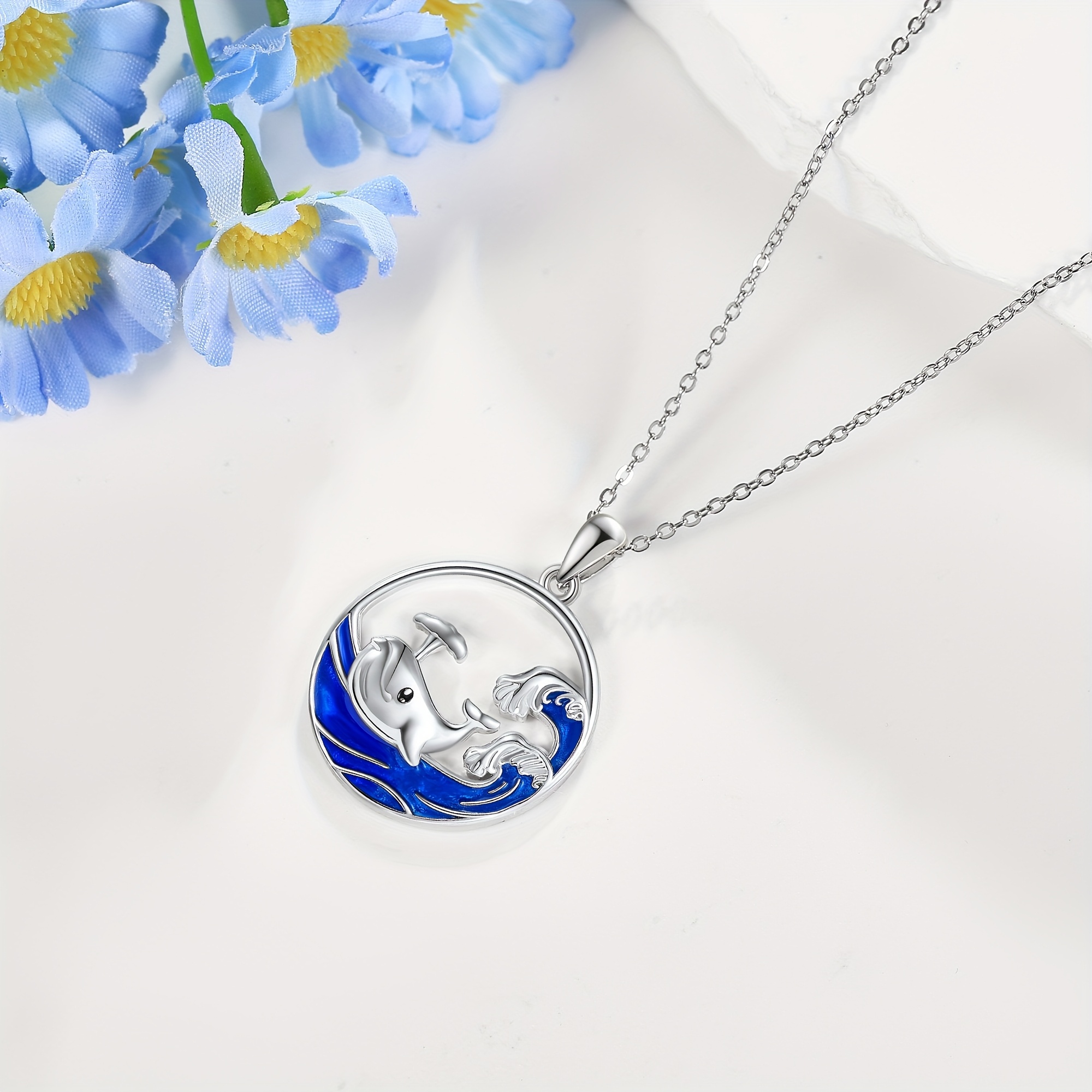 925 Sterling Silver Whale Pendant Necklace, Ocean Lover Gift