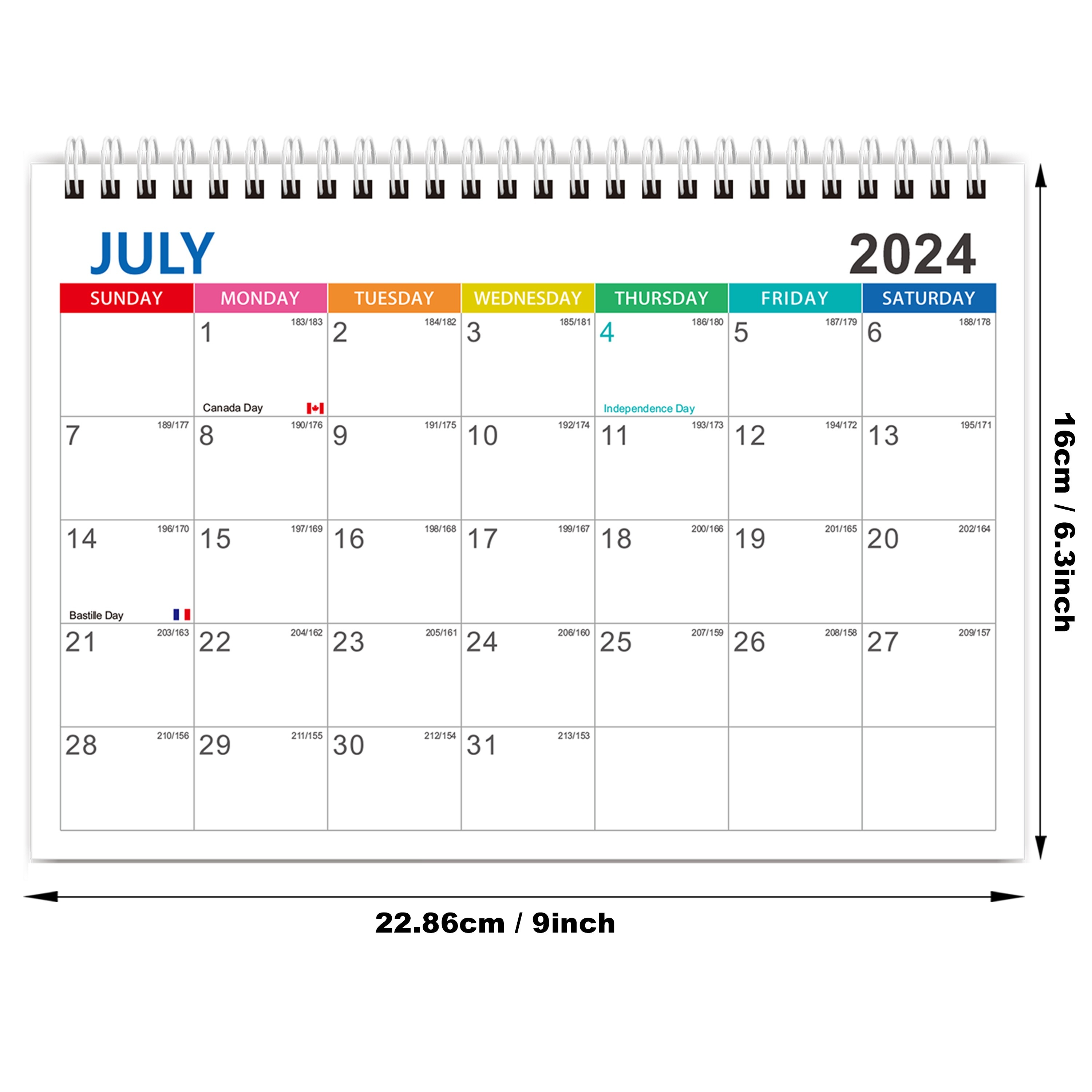 2024 2025 Desk Calendar July 2024 June 2025 12 Months - Temu United Kingdom