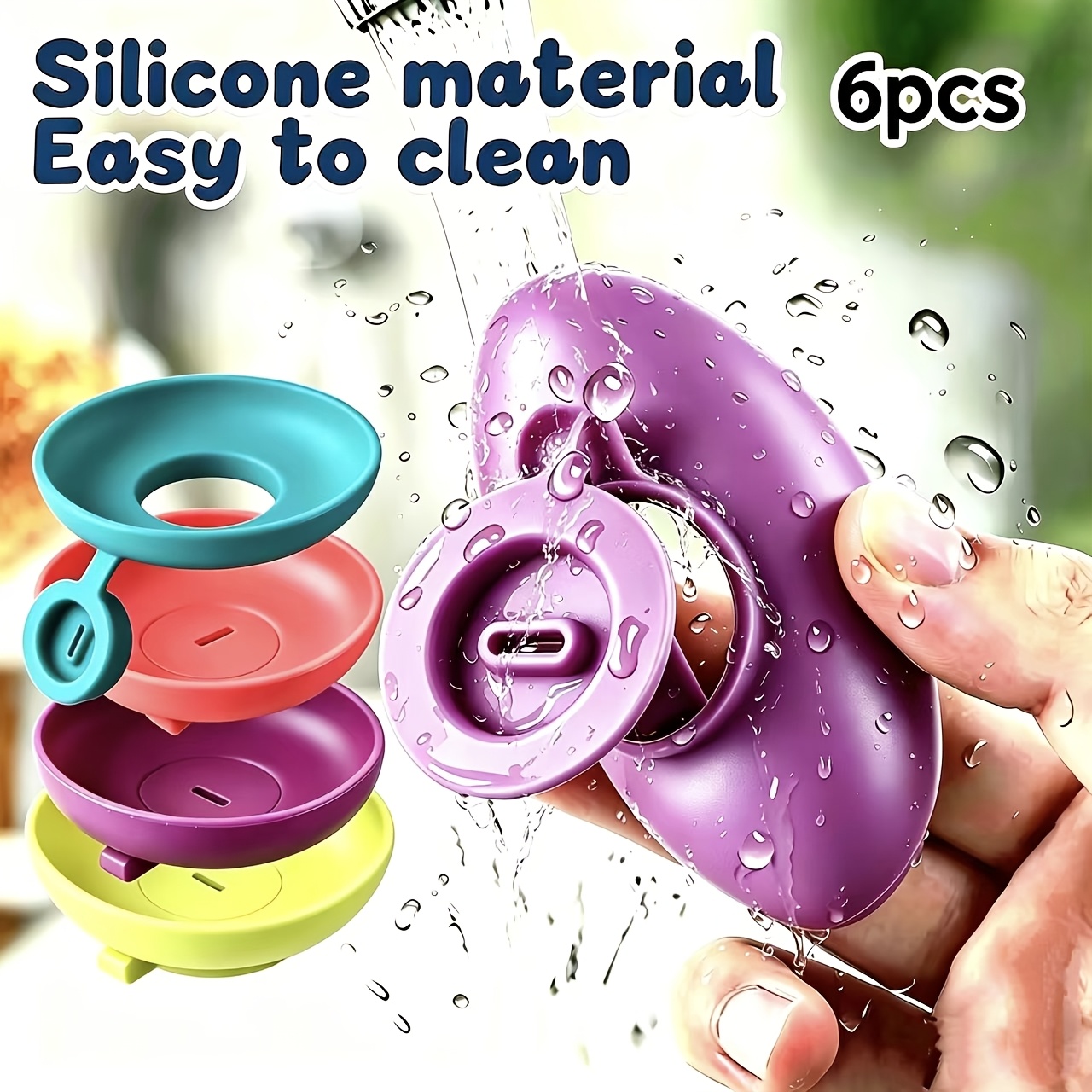 Image of 6pcs Assorted Colors Silicone Ice Cream Holder Set | Anti-drip Cone Support, Portable Popsicle Mold Tray | Dishwasher Safe, Summer Popsicle Stand With Handle, Portable Snack Box
