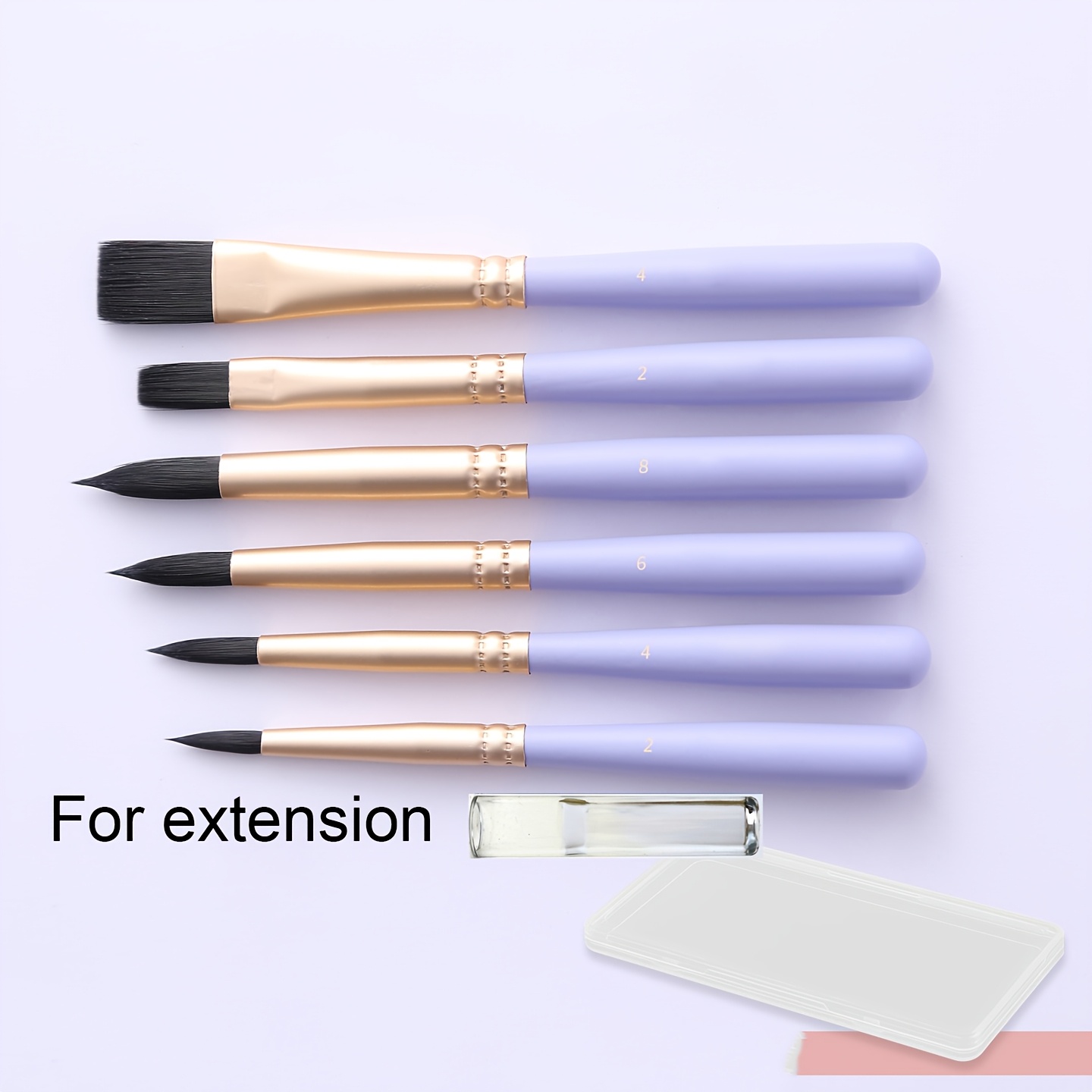 TEMU 7pcs Boxed Mini Watercolor Paint Brush Calligraphy Painting Special Pen Palm-sized To Carry Nylon Watercolor Paint Gouache Painting Brush Set