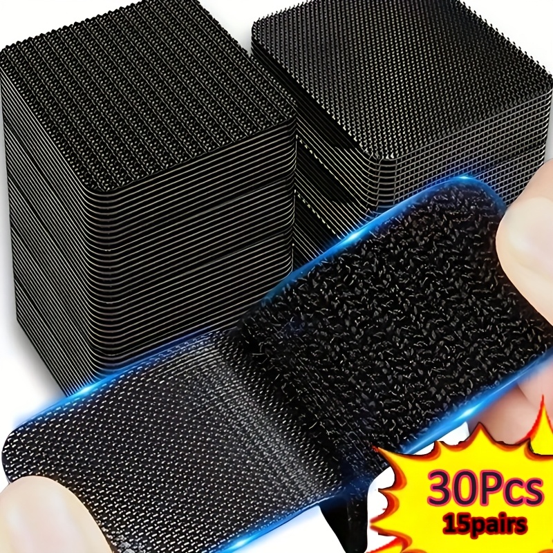 Image of 30pcs Of Powerful Double-sided Tape Strips Designed For Preventing Slip On Carpets And Flooring At Home - Leave No Residue And Are Ideal For Securing Car Floor Mats