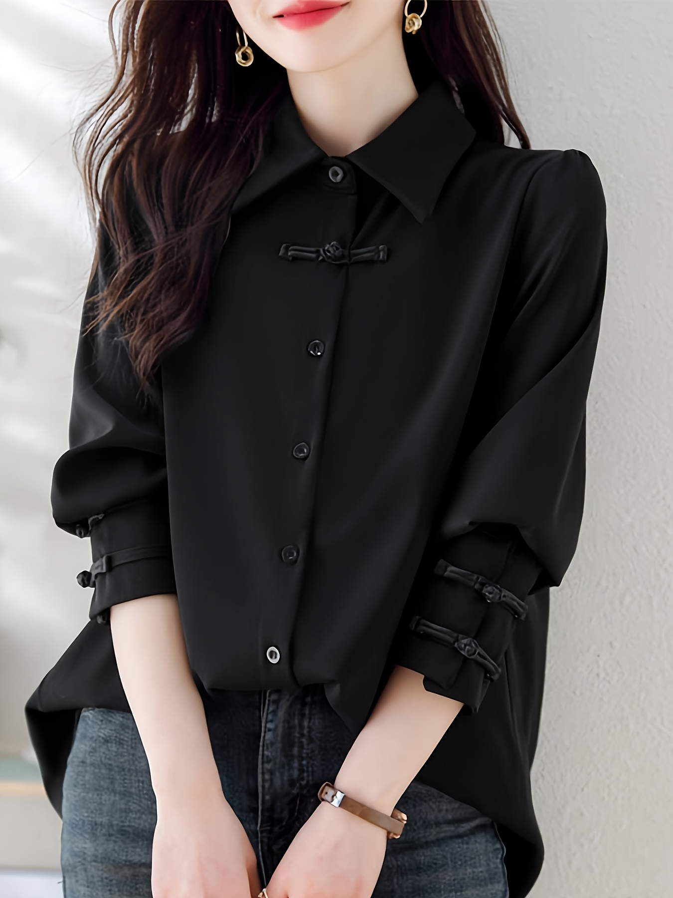chinese dress ladies Amazon.com: Women's Button Down Shirts Long Sleeve Basic Business Dress  Shirt Slim Classic V Neck Button Up Work Blouse Tops(Black,Small):  Clothing, Shoes & Jewelry