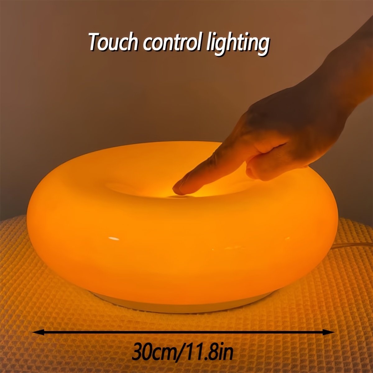 Modern USB-Powered Donut Wall Light/Table Lamp with Dimming