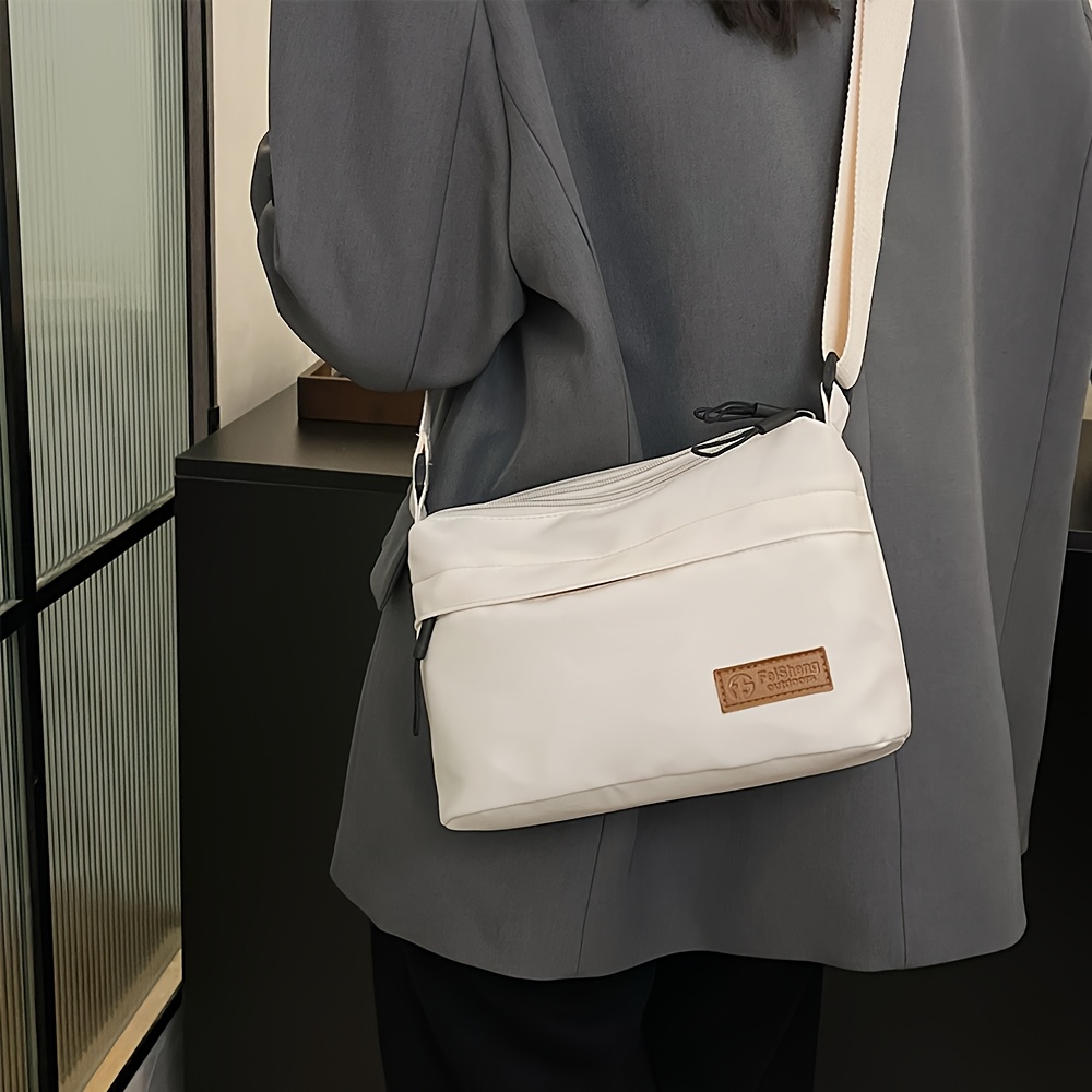 Minimalist Daily Commute Crossbody Purse With Multi Zipper Pockets_voghion.com