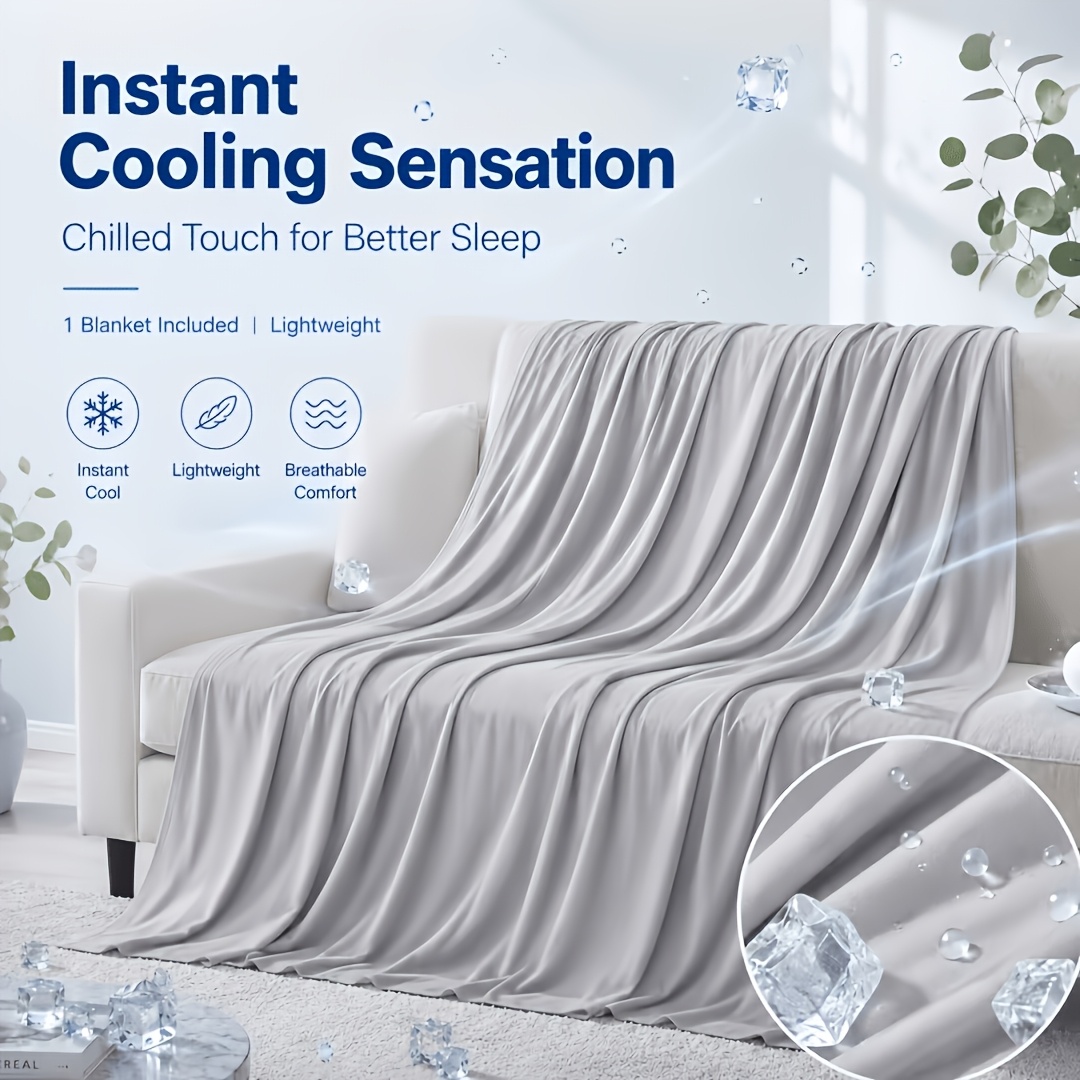 1pc Comforter Suitable For Bed & Sofa - Instant Bedspread With Thin Breathable, Suitable For Night Sweats, Hot , Machine Washable Bedspread For , Travel-friendly Cooling Blanket For Hot Sleepers