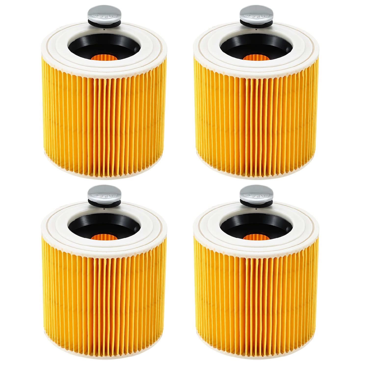 TEMU 4pcs Replacement Filters For Wd 3 Vacuum Cleaners - Compatible With For Wd2/ For Wd3/mv2/mv3/ For Wd 2.200/ For Wd 2.500 M/ For Wd 3.200/ For Wd
