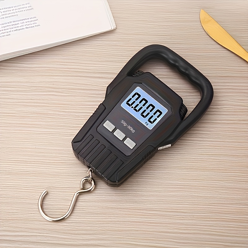 TEMU 1 High-precision Heavy-duty Digital Handheld Electronic Scale, Fishing Scale, Large Handle Hanging Scale, Weighing 110 /50 , With Lcd Display