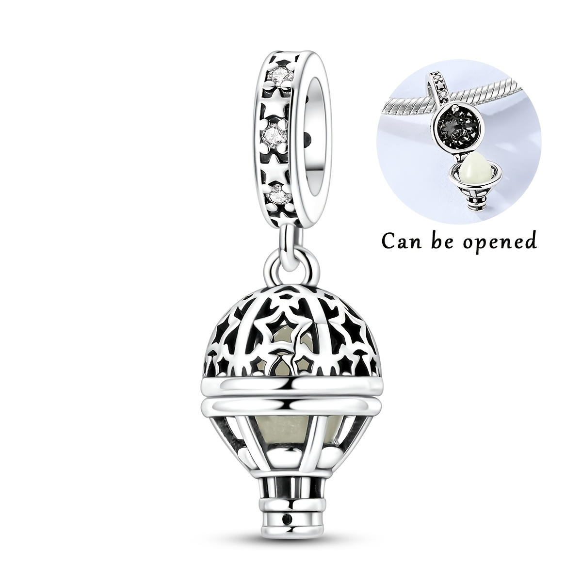 TEMU Keychain 1pc -the-dark Hot Air Balloon Fits Backpack Decoation By Diy With Chain Gifts