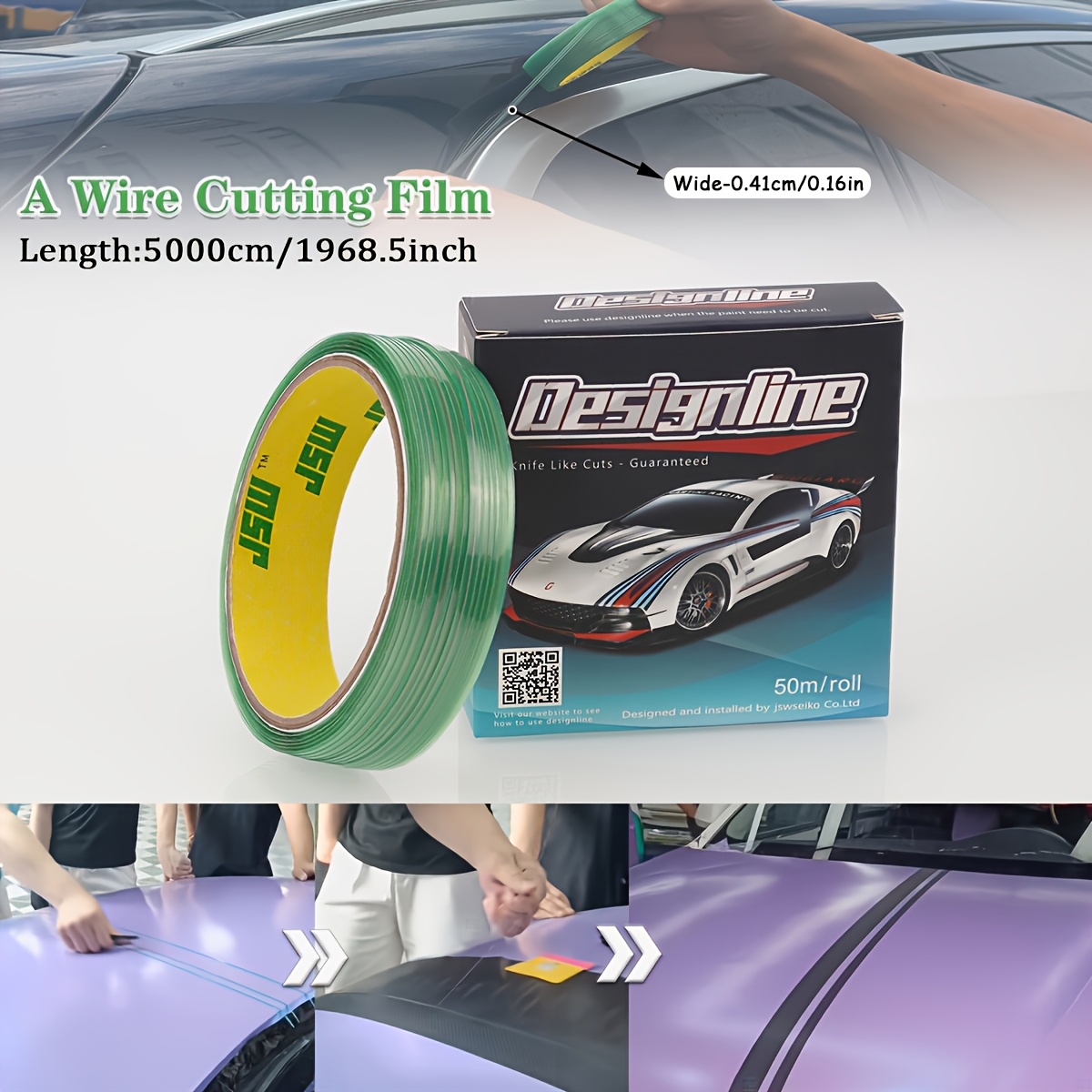 5/10/50m Blade Line, Film Edge Trimming Tape, Cutting Tool For Car Stickers And Vinyl Film Wrapping, Precise Cutting, Pull Resistant And Easy To Operate, Design Line, Car Wrapping Tool Kit