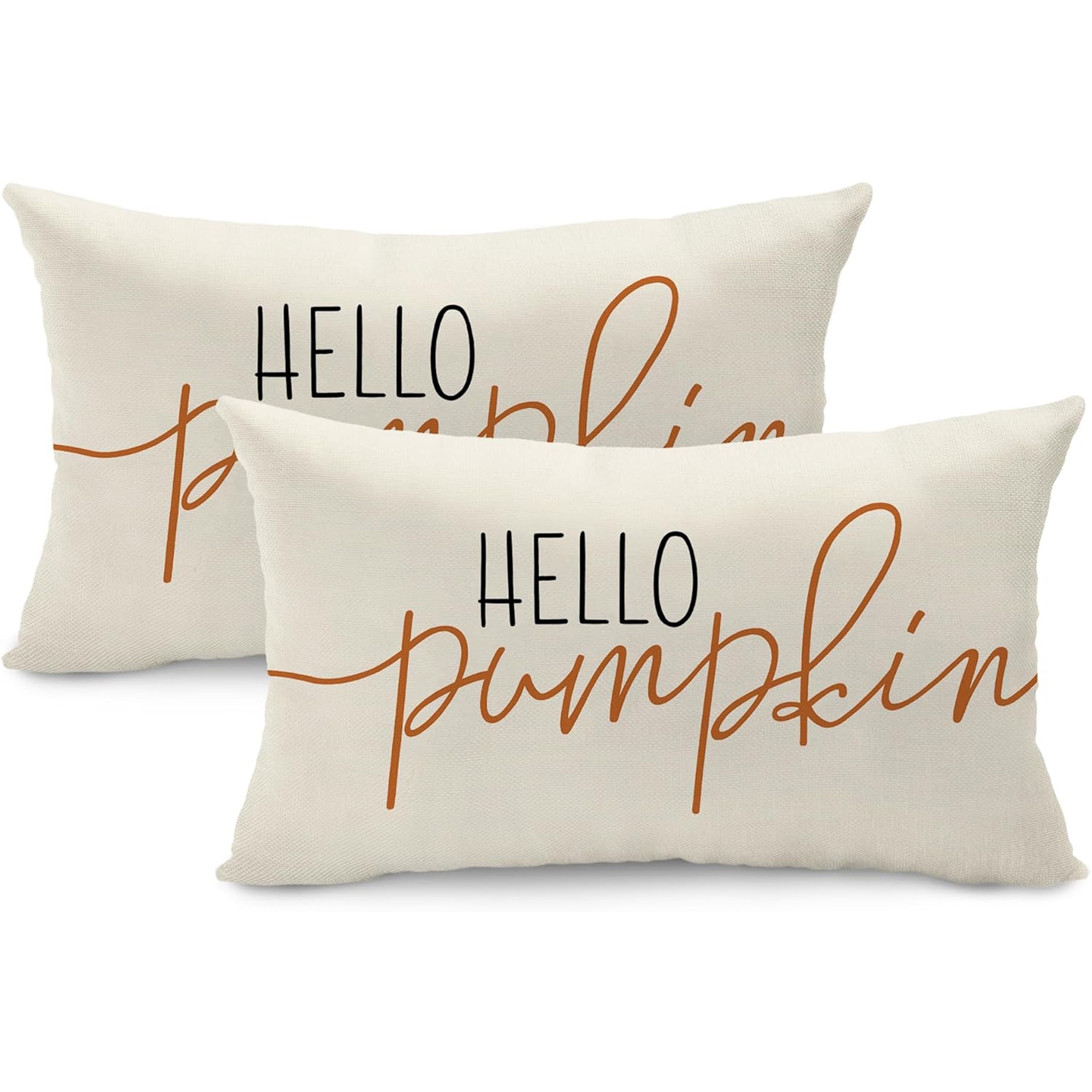 TEMU 2pcs, Linen Autumn Pillow Covers 12x20 Inch Fall Thanksgiving Decor Lumbar Pillow Covers Fall Decoration For Home Couch (single Side, No Pillow
