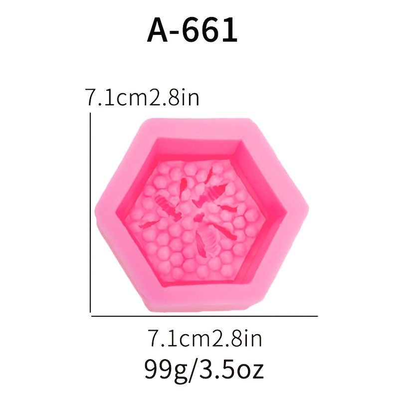 Honeycomb Bee Shape Silicone Mold, Handmade Creative Fondant Baking Mold, Cake Decoration, Aromatherapy Resin Plaster
