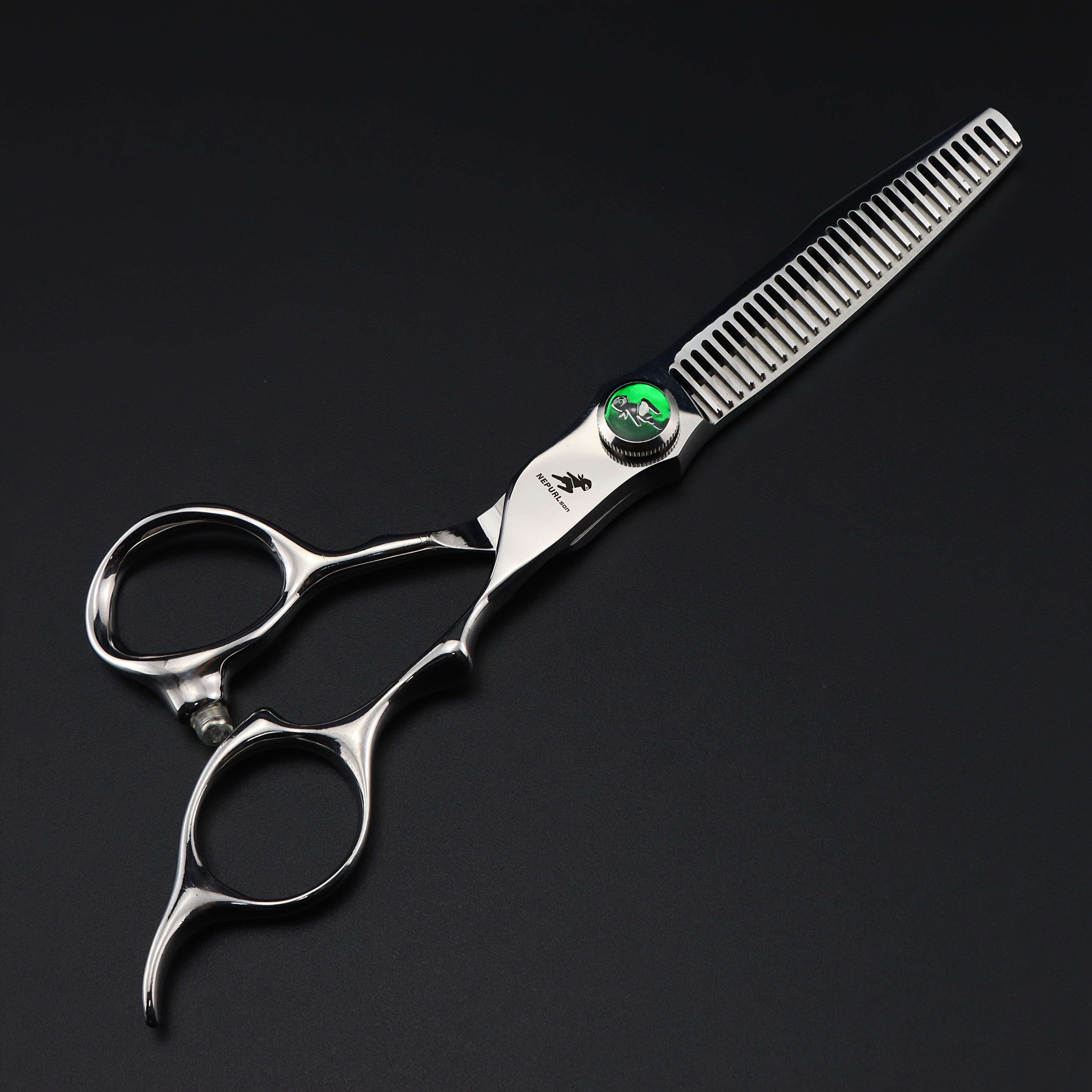 TEMU Professional 6.0-inch Hair Scissors, Suitable For Dry And Wet Use, 440c Stainless Steel Textured Scissors For Men And Women, With Ergonomic