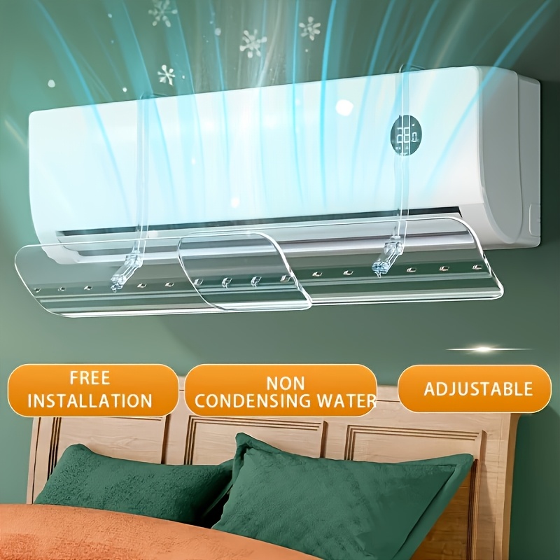an adjustable air conditioning deflector to prevent direct airflow suitable for bedroom use