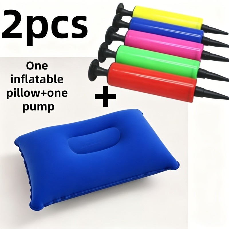 2pcs Convenient Foldable Outdoor Pillows with Air Pump
