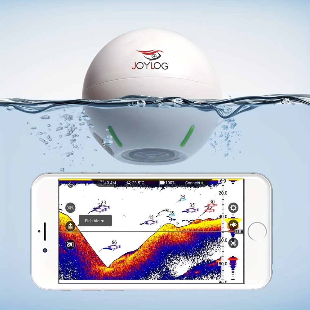 Portable FishFinder Ice Fishing Sonar Sounder Alarm Transducer
