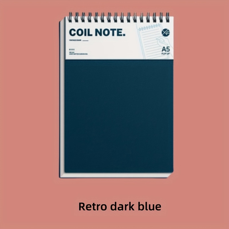 TEMU Grid Retro Study Book, Office Or Gift Exchange, Notebook And Journal Retro A5 Notebook - Double-sided Pages, 80g Thick Paper, Hard Cover And