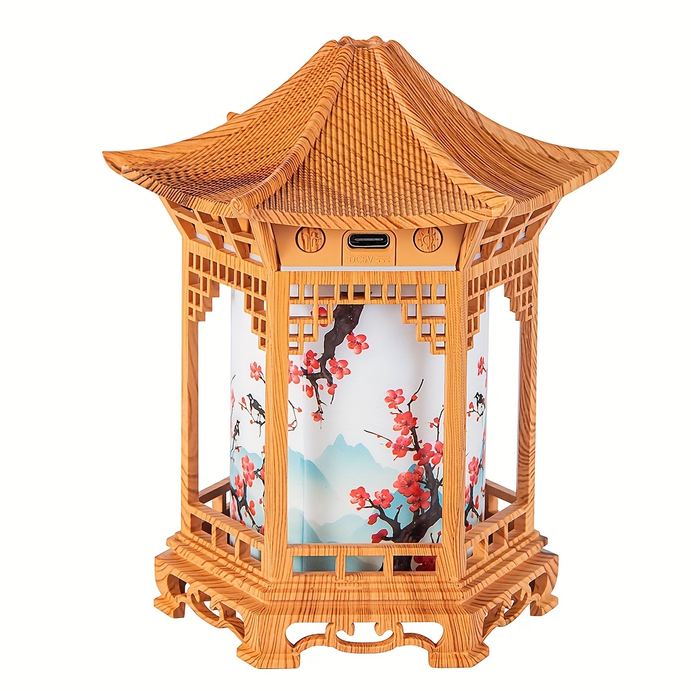 TEMU Mini et Veilleuse Style Chinois - USB Portable Brumisateur Froid/Sec avec Design /Tortue Traditionnel, Fonctionnement Silencieux en ABS pour