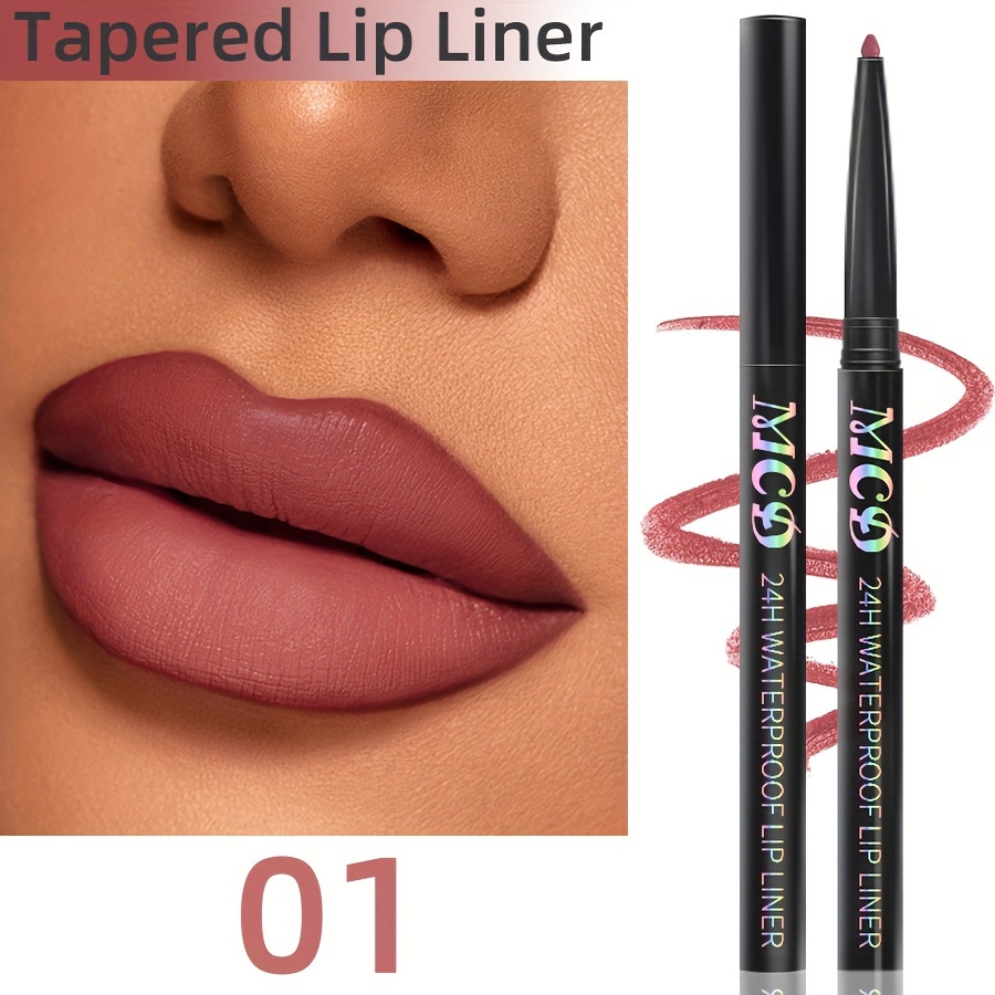Image of Matte Color Lip Liner, Long-lasting, Water Proof, Easy To Color, Moisturizing, Durable, Lipstick Pen, And Versatile Lip Liner For Perfect Lip Makeup