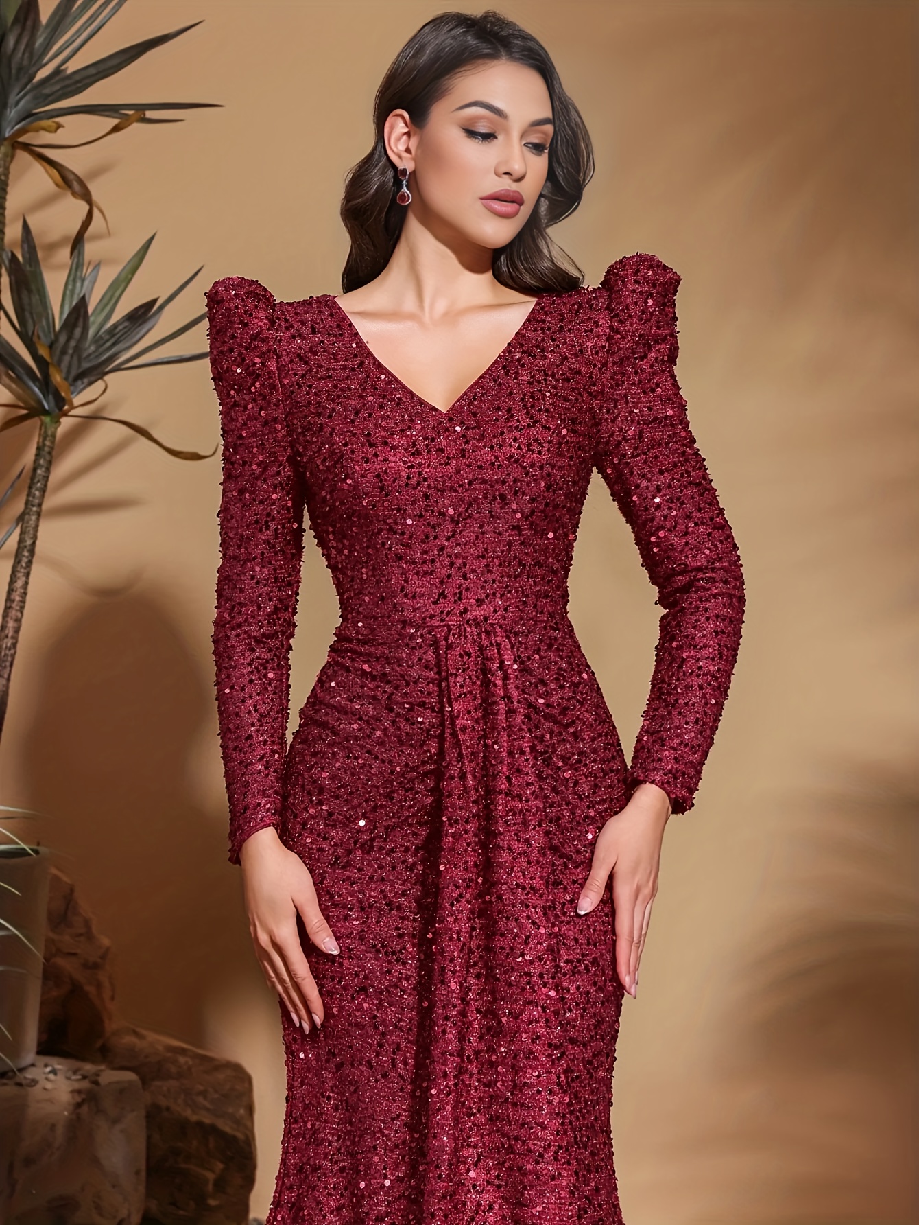 strapless open back dress Long Sleeve Super Soft Jersey Maxi Dress, Rusty Red – Jolie Moi Retail