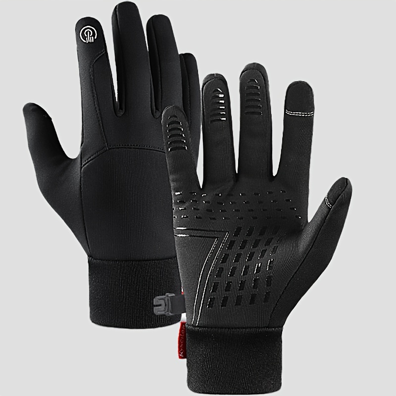 Men's Outdoor Cycling Thermal Gloves For Autumn/winter, Windproof, -lined, Touchscreen-compatible, Warm Ski Gloves