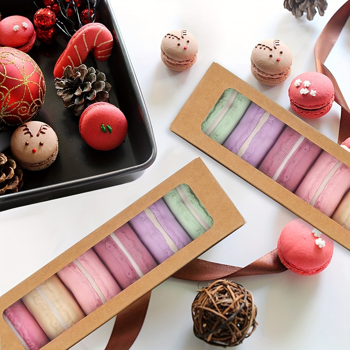 macaron packaging sold on Temu United States