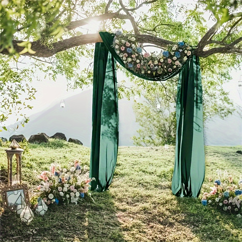 

Emerald Chiffon Wedding Drapes: 72cm X 500cm, For Or , Suitable For Easter