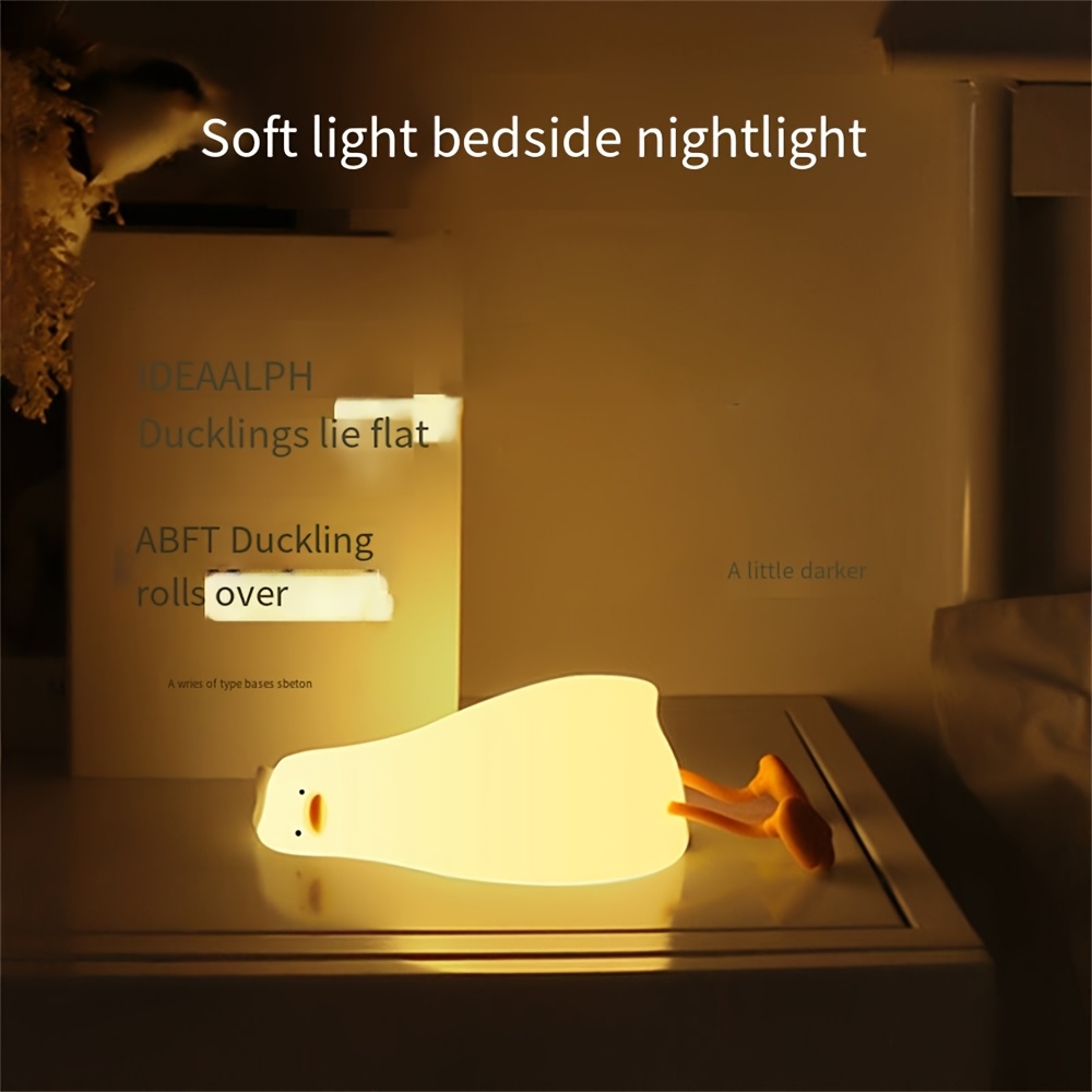 lie flat duck nightlight bedroom charging childrens sleep with sleep gift feeding bedside lamp creative siliconthe rubber patting light Product details 6