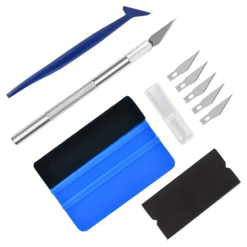 TEMU 10pcs Vehicle Vinyl Wrap Application Tool Kit, Car Window Film Tinting Tools, Window Tint Installation Kit, Wallpaper Smoothing Tool For Car
