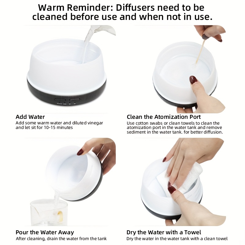 Diffuseur d'Aromathérapie Ultrasonique SPLITSKY 300 ml, Humidificateur d'Air USB sans Parfum avec Télécommande, Minuterie d'Arrêt Automatique, Matériau ABS, pour Usage Domestique