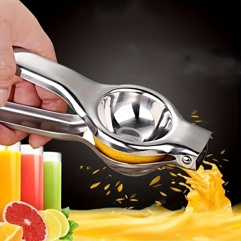 

Stainless Steel Manual Citrus Juicer - Multifunctional Lemon & Orange Squeezer, Durable Kitchen Gadget