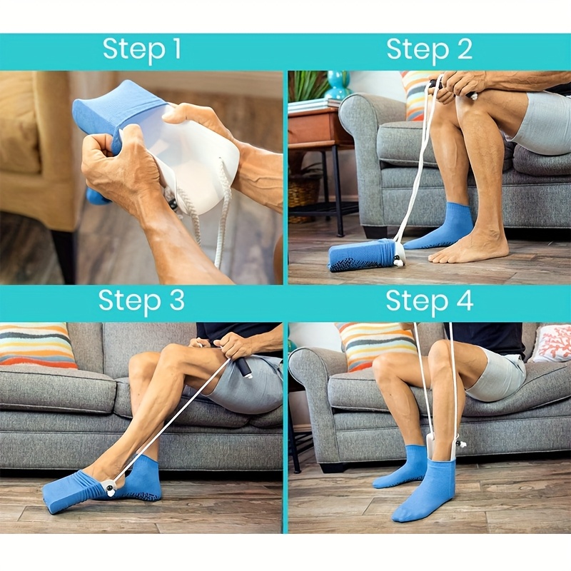 [1 Easy Life Sock Aid] 1 Easy Life Adjustable Sock Wearing Device | Easy Sock Wearing, No-Bend Design, Durable Home Helper for Elderly, Pregnant Women And Disabled People