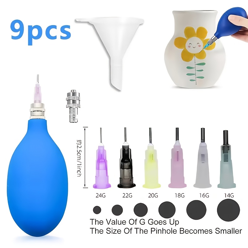 TEMU 9pcs Art Craft Ceramic Clay Application Kit, A Precision Metal Tool For Ceramic Artists And Diy That Requires No Charging, Durable Material, For