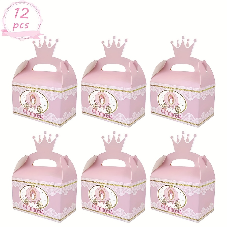 Image of Gift For Her/him 12pcs For Prince For Princess Party Boxes Treat Boxes For Prince For Princess Theme Party Supplies Birthday Party Decorations, Christmas, Halloween