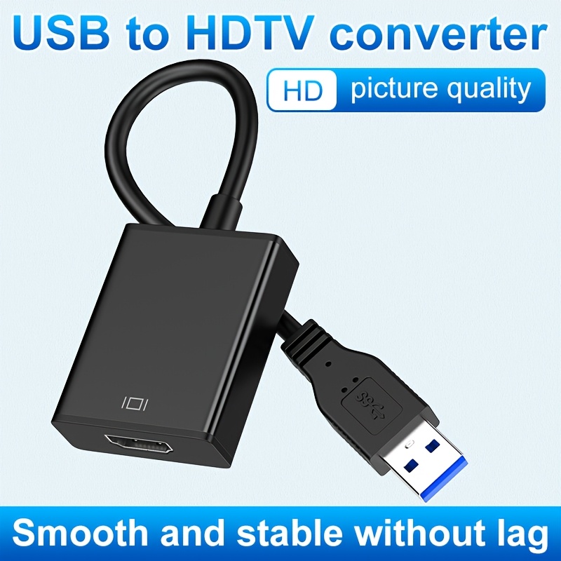 

High- Usb To Hdtv Adapter - Compatible With /10/8, For Macbook Pro & More - Converter For Laptops, Desktops, And Tvs