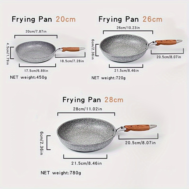 1pc   flat bottom frying pan non stick pan milk pot soup pot home cookware compatible with induction cooker details 4